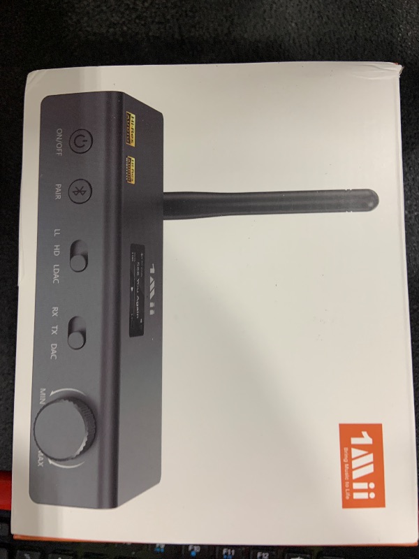 Photo 1 of 1Mii DS700 HiFi Bluetooth Audio Transmitter Receiver for TV, Long Range Wireless Adapter with Audiophile DAC, LDAC/aptX HD/aptX LL, OLED Display, Optical & Coaxial Input/Output, RCA Output Only