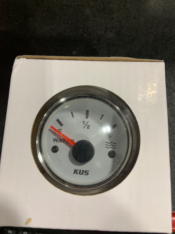 Photo 1 of KUS Waterproof 52mm Water Level Tank Meter Gauge Indicator 0-190ohm for Auto Marine Vehicles 12 24 Volts