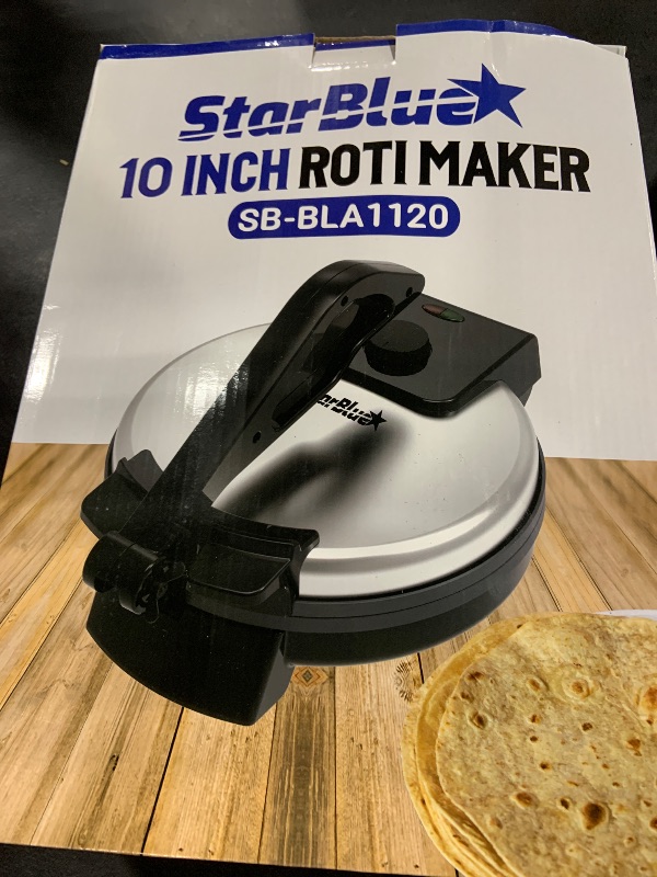 Photo 1 of 10inch Roti Maker by StarBlue with FREE Roti Warmer and Removable Handle - The automatic Stainless Steel Non-Stick Electric machine to make Indian style Chapati, Tortilla, Roti AC 110V 50/60Hz 1200W