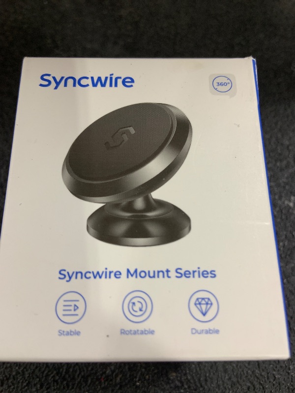 Photo 1 of Syncwire Magnetic Car Phone Holder for Dashboard, Cell Phone Car Kits, 360° Adjustable Magnet Cell Phone Mount Compatible with iPhone, Samsung, LG, GPS, Mini Tablet and More