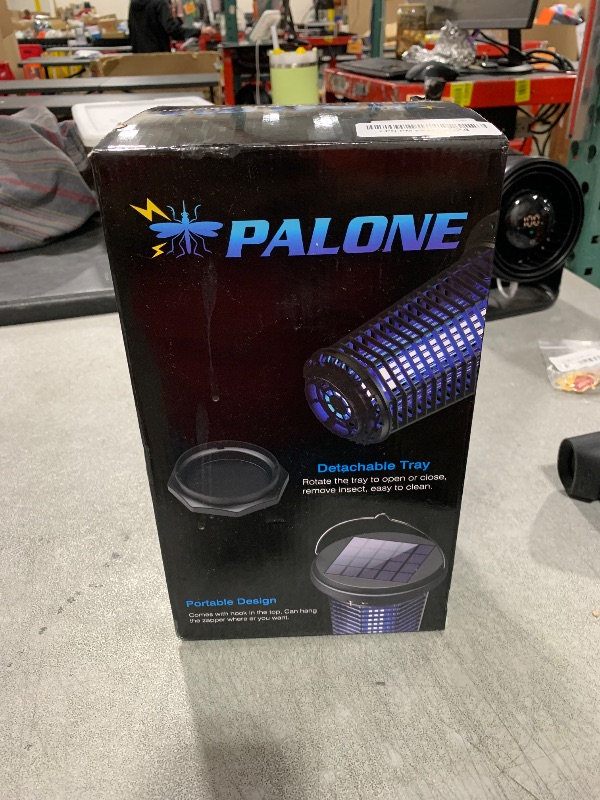 Photo 1 of PALONE Solar Bug Zapper for Outdoor & Indoor, USB Rechargeable Bug Zapper with 5.5W Solar Power, 4500V Mosquito Killer Lamp, Electric Fly Traps, Insect Zapper for Patio, Backyard, Garden, Camping