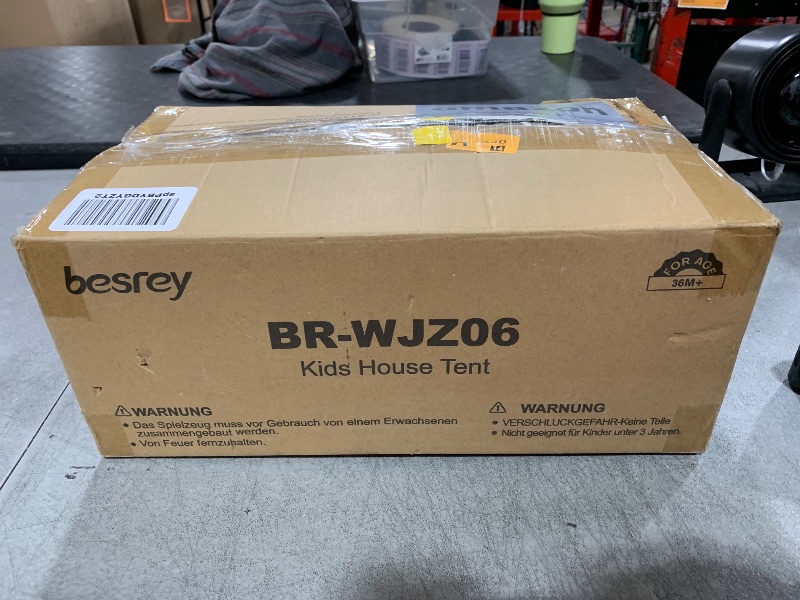 Photo 1 of besrey Kids Tent, Kids Playhouse 2 in 1 with Padded Mat and Lights, Large Play Tent with 2 Doors & 4 Windows, Kids Play Tent Indoor & Outdoor, Christmas Toddler Tent for Kids, 51" x35" x 51"