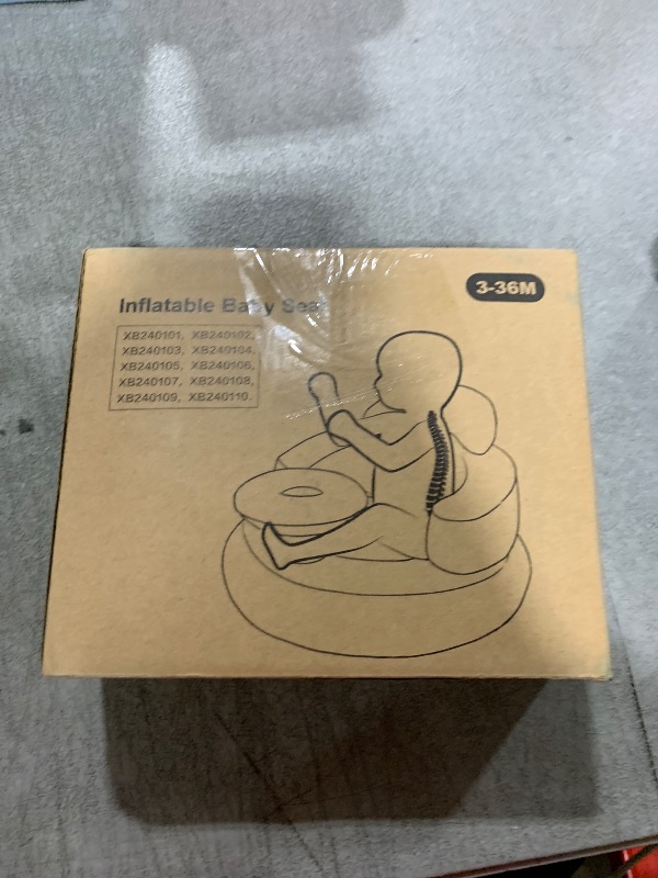 Photo 1 of Inflatable Baby Seat for Babies 3 Months and Up, Sit-Me-Up Inflatable Chair for Baby Built-in Air Pump Blow Up with Back Support