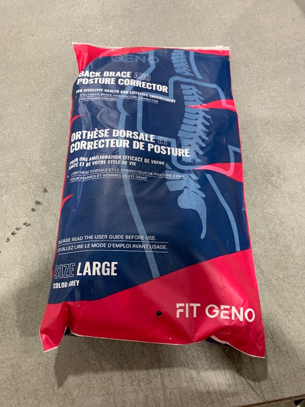 Photo 1 of Fit Geno Large Posture Correction Brace – Adjustable Full-Back & Shoulder Support for Men & Women, Pain Relief for Scoliosis and Hunchback