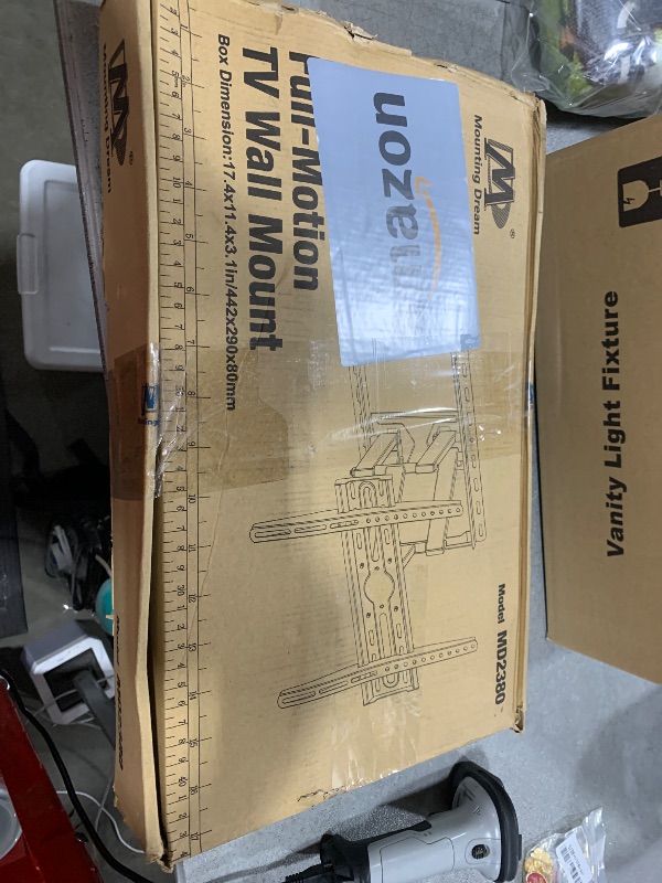 Photo 1 of Mounting Dream TV Wall Mount for 32-65 Inch Television,Mount with Swivel and Tilt, Full Motion Bracket with Articulating Dual Arms, Fits 16inch Studs, Max VESA 400X400 mm, 99lbs, MD2380
