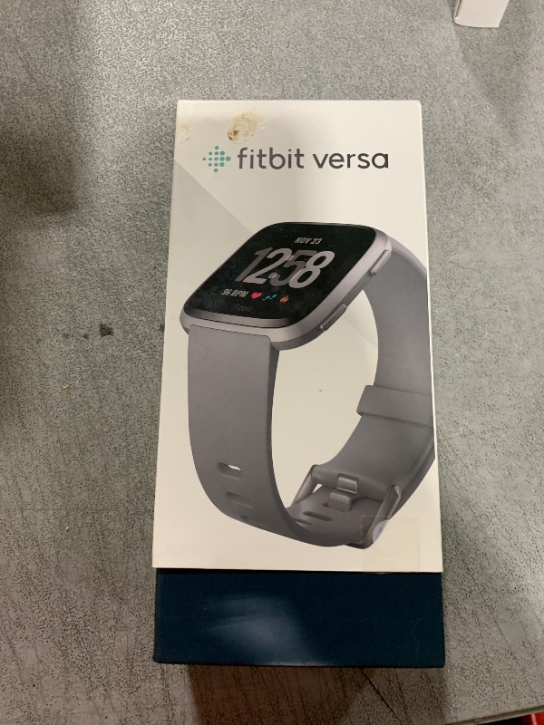 Photo 1 of Fitbit Versa Smart Watch, Gray/Silver Aluminium, One Size (S & L Bands Included)