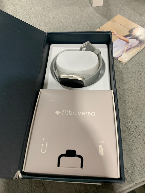 Photo 1 of Fitbit Versa Smart Watch, Gray/Silver Aluminium, One Size (S & L Bands Included)