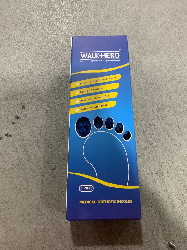 Photo 1 of Walkhero Plantar Fasciitis Inserts - Arch Support Orthotic Insoles for Flat Foot and Foot Pain, Everyday Comfort and Support (Mens 7-7 1/2 | Womens 9-9 1/2 Blue)
