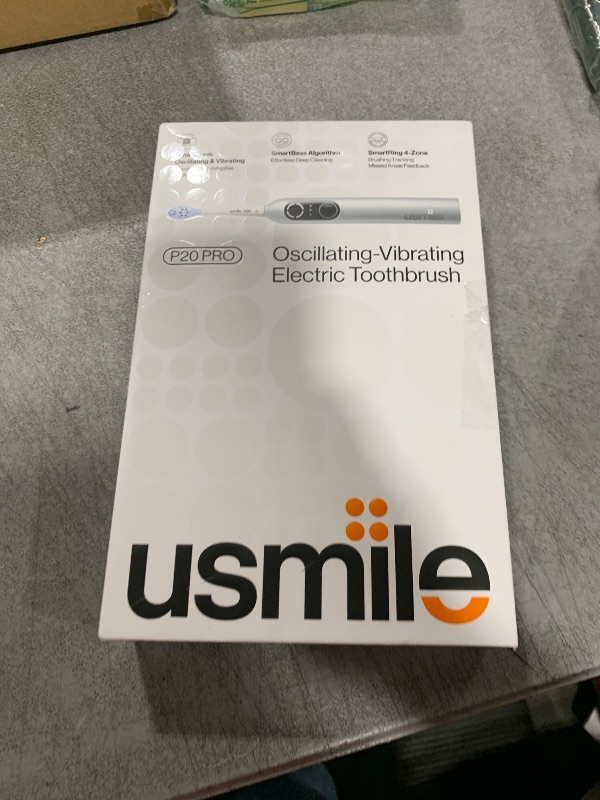 Photo 1 of usmile P20 PRO Oscillating-Vibrating Electric Toothbrush, Electric Toothbrush for Adults, Rechargeable Travel Powered Toothbrush with Timer, 90-Day Battery Life