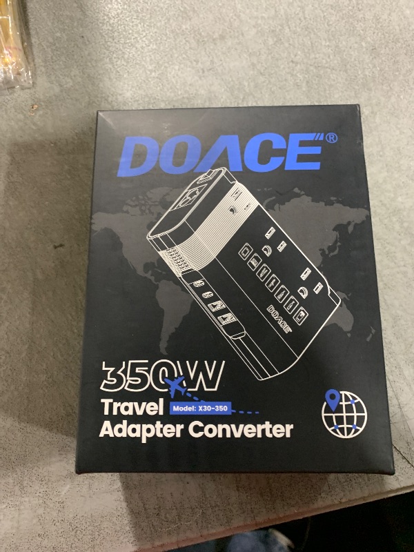 Photo 1 of DOACE 220v to 110v Voltage Converter US to Europe: 350W 220 to 110 Voltage Converter for European Travel - International Power Adapter Plug Combo Step Down Transformer White