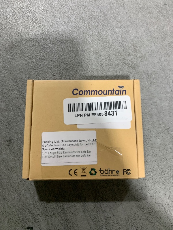 Photo 1 of Commountain Soft Earmold for Walkie Talkie Acoustic Tube Earpiece, Silicone Ear Buds Compatible for Motorola Kenwood Baofeng Coil Tube Earpieces, 6-Pack, Translucent?, Medium Size for Left Ear