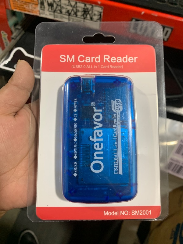 Photo 1 of Onefavor SmartMedia Cards Reader Writer, All-in-1 USB Universal Multi Card Adapter Slim Hub Read Smart Media SD, XD, CF, MMC, MS Pro Duo, Camera Flash Memory Cards Reader for Windows, Mac, Linux