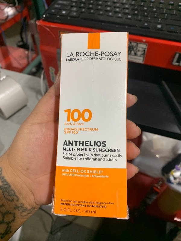 Photo 1 of La Roche-Posay Anthelios Melt-In Milk Sunscreen SPF 100, Sunscreen For Body & Face, Broad Spectrum SPF + Antioxidants, Oil Free, For Sun Sensitive Skin, Oxybenzone Free