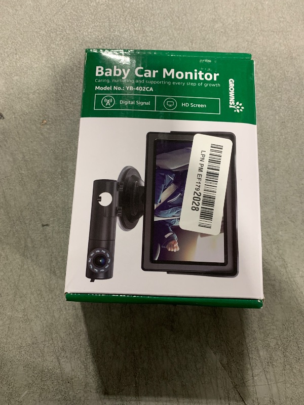 Photo 1 of GROWNSY Baby Car Camera, HD Display Baby Car Mirror with Night Vision Feature, 4.3 inch Baby Car Camera with Monitor Wide Clear View, Backseat Camera Rear Facing to Observe Baby’s Every Move