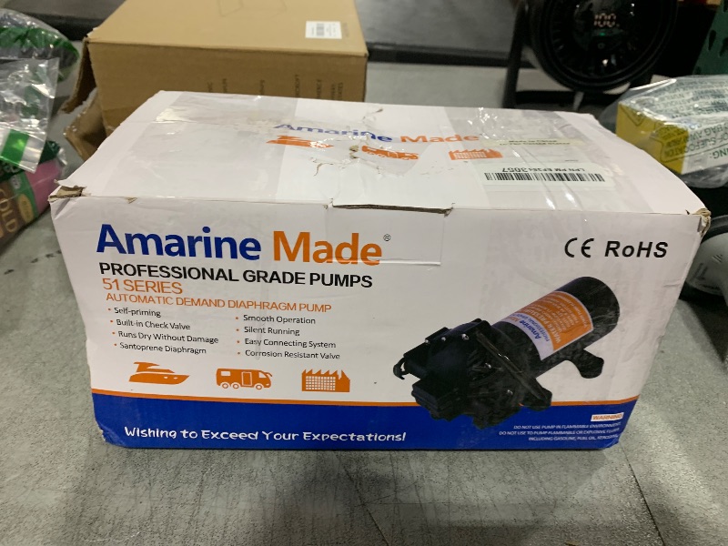 Photo 1 of Amarine Made 12v Water Pressure Diaphragm Pump 20 L/min 5.5 Gpm 60 Psi - Caravan/rv/Boat/Marine