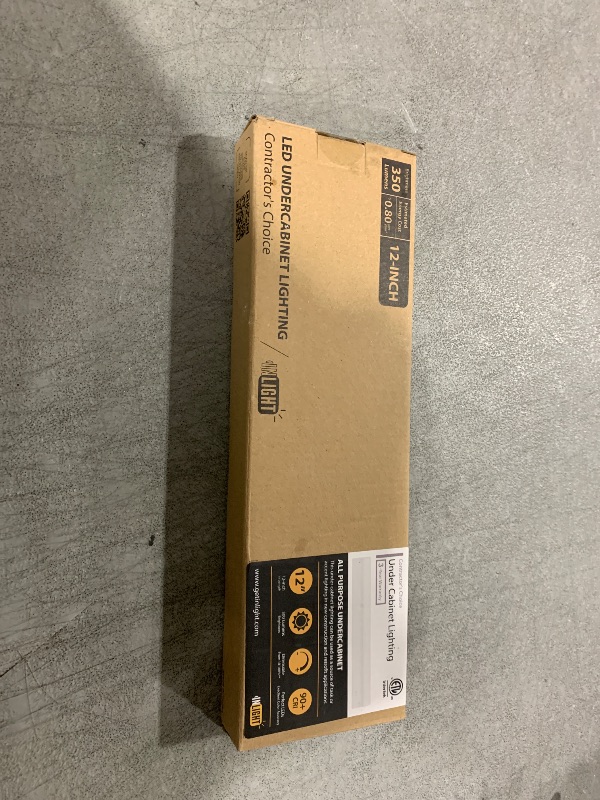 Photo 1 of GETINLIGHT 12-inch Hardwired Only LED Under Cabinet Lighting, Soft White(3000K), Dimmable, Matte White Finished, ETL Listed, IN-0201-11-WH