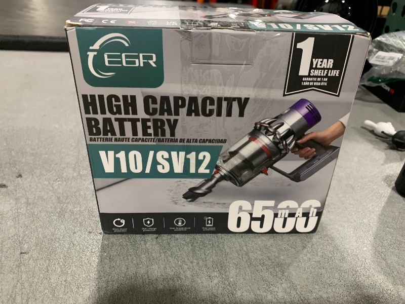 Photo 1 of EGR High Capacity 6500mAh V10 Battery Replacement Compatible with V10 Animal V10 Absolute V10 Fluffy V10 Motorhead SV12 Cordless Stick Vacuum Cleaner (Not Fit SV10)