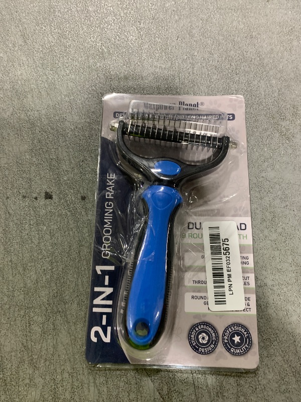 Photo 1 of Maxpower Planet Original Pet Grooming Rake - Double-Sided Deshedding Dematting Tool, Undercoat Rake for Dogs & Cats, Extra-Wide Dog Grooming Brush & Deshedder Comb for Long Hair, Reduces Shedding 95%