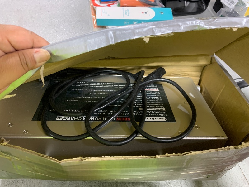 Photo 1 of Capacity.Li High Power Battery Charger, Upgraded Design LifePO4 Battery Charger, One Click Control Adjustable Current/Voltage Portable Adapter for LiFePO4 Lithium Iron Rechargeable Battery(60V/50A)