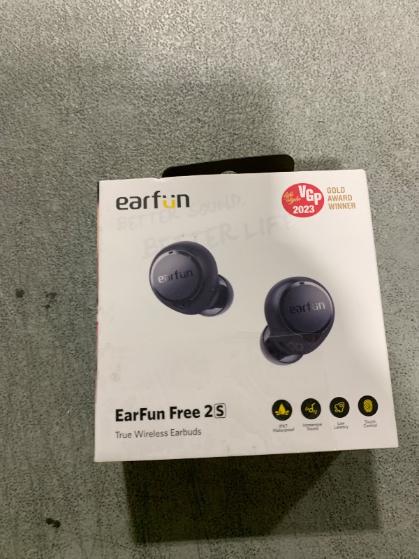 Photo 1 of EarFun Free 2S Wireless Earbuds, [Upgraded Version] Bluetooth Earbuds with Deep Bass, 4 Mics for Clear Call, Customizable EQ App, IPX7 Waterproof in-Ear Headphones, 30H Playtime, Wireless Charging