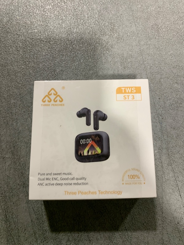 Photo 1 of THREE PEACHES Ear Buds Wireless Earbuds Bluetooth 5.4 Headphones, Touch Screen Earbuds, Call ENC Noise Active Noise Cancelling, in-Ear Headphones USB Charging Case Earbuds for iPhone/Android