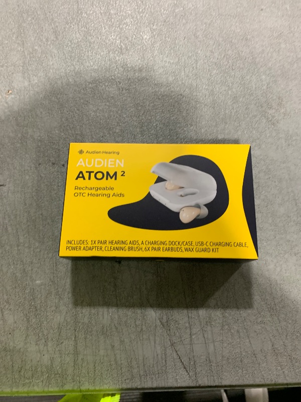 Photo 1 of Audien ATOM 2 Wireless Rechargeable OTC Hearing Aid, Premium Comfort Design and Nearly Invisible
