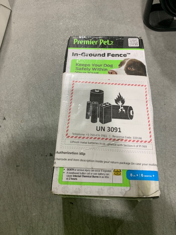 Photo 1 of Premier Pet In-Ground Fence System – Customizable Pet Fence for Small and Large Dogs, Coverage Up to 1/3 Acre & Expandable up to 5 Acres, Waterproof Adjustable Collar, Replaceable Battery