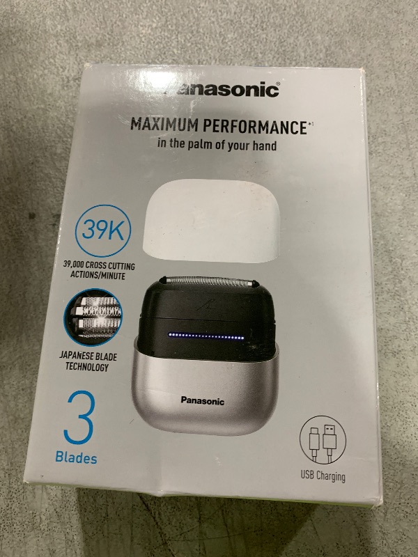 Photo 1 of Panasonic Swipe Right Travel Shaver for Women, Portable Electric Razor with USB-C Charging, 3-Blade Cutting System for Dry or Wet Use - ES-CM3A-W