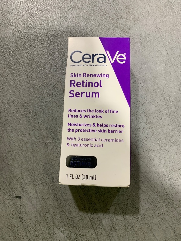 Photo 1 of CeraVe Anti Aging Retinol Serum For Face, Encapsulated Retinol With Hyaluronic Acid, Niacinamide & Ceramides, Smooths Wrinkles & Fine Lines, Gentle Skin Brightening Serum, Fragrance Free, 1 Oz