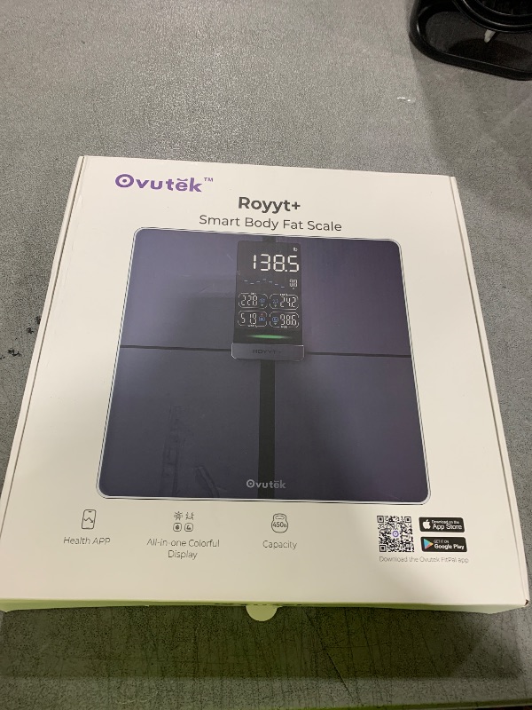 Photo 1 of Ovutek Professional Smart Scale for Body Weight, BMI, Body Fat, Muscle Mass, Highly Accurate Body Composition Weighing Machine, Bathroom Digital Scale Large Display Sync with Fitness App, 450lb