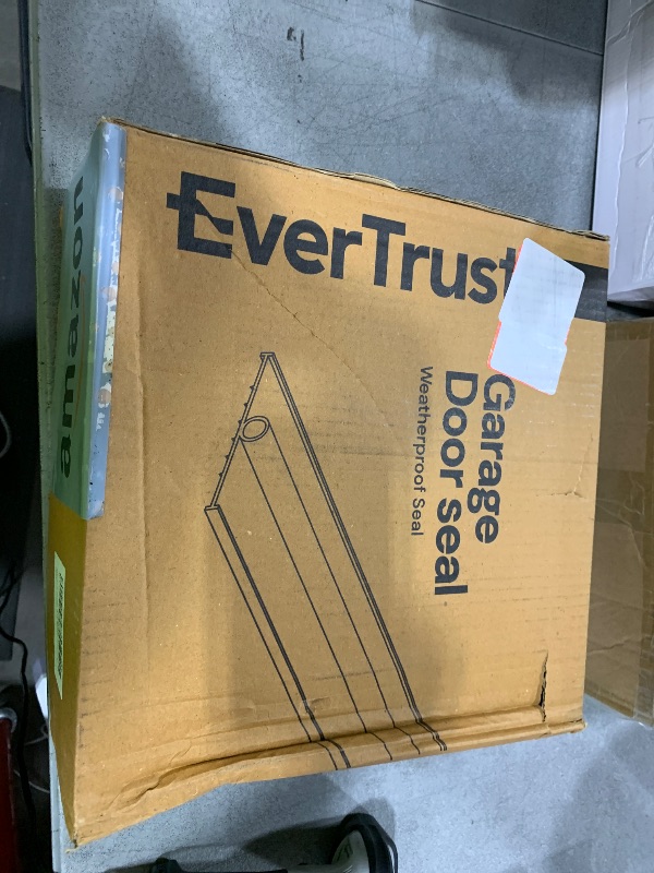 Photo 1 of EverTrust Garage Door Bottom Seal – Weatherproof Stripping Rubber Seal with 5/16” T-Ends. Protect Your Garage from Weather and Dust with EPDM Rubber Garage Door Draft Stopper (16 Ft)
