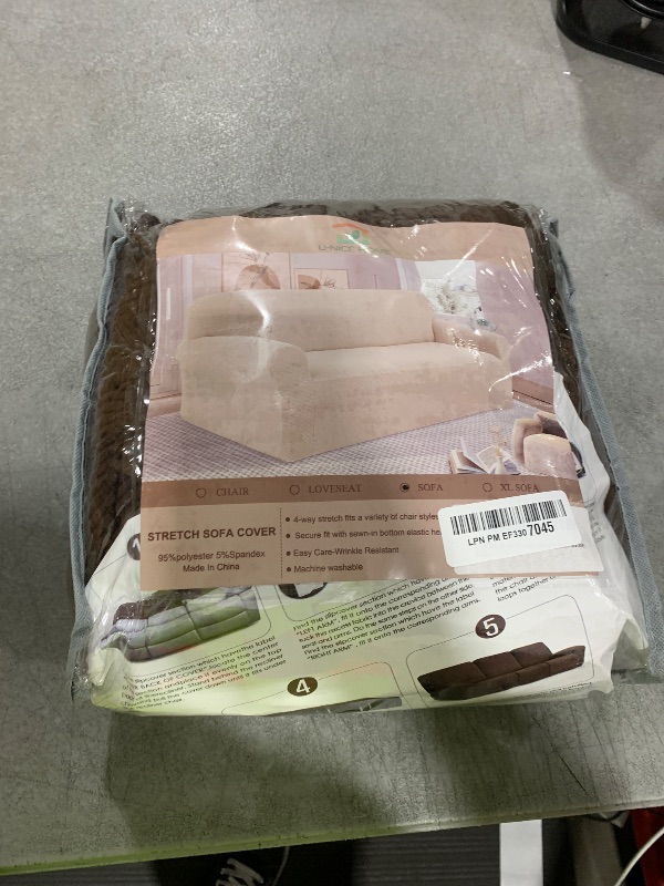 Photo 1 of U-NICE HOME Stretch Couch Cover Sofa Cover Washable Sofa Slipcover Furniture Protector for 3 Cushion Couch Sofa Pet Friendly(Sofa, Chocolate)