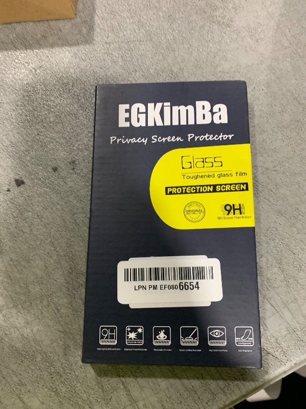 Photo 1 of EGKimBa Privacy Screen Protector Compatible with iPhone 15 Pro, 6.1 inch Gradient Colorful Electroplated Anti-Spy Anti-Blue Light Tempered Glass