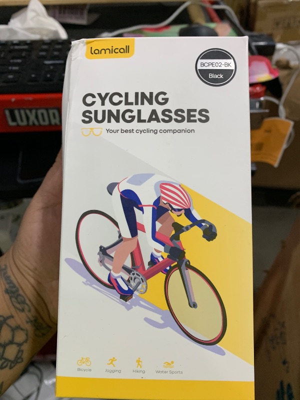 Photo 1 of Lamicall Polarized Sports Sunglasses for Men Women, [24g Ultralight] [Adjustable Nose Pad] UV400 Protection Sun Glasses for Cycling Running Baseball Fishing Golf Beach Volleyball, Half Frame, Black
