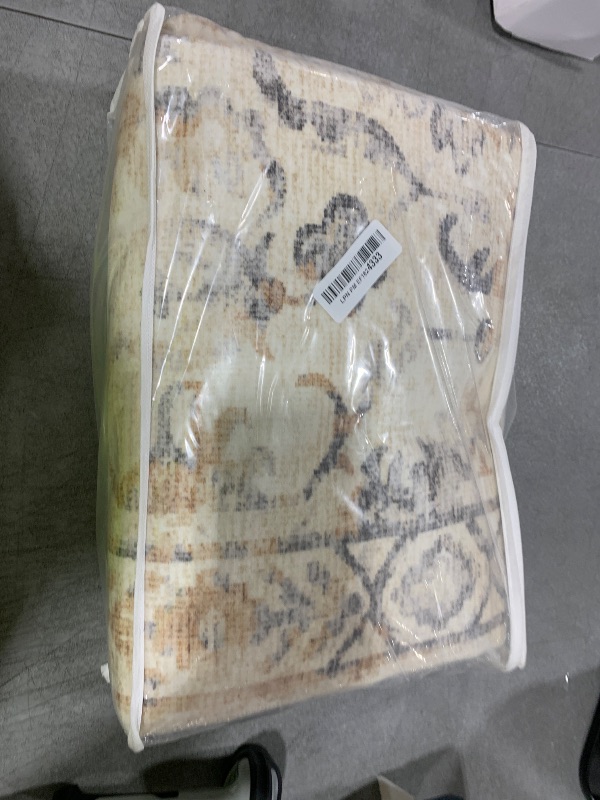 Photo 1 of Deerly 5x7 Area Rugs for Living Room Washable Traditional Carpet Non Slip Throw Rug Distressed Light Brown Rug for Office Dining Room Bedroom