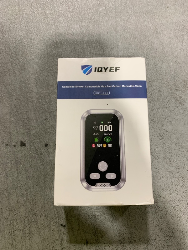 Photo 1 of IQYEF 5-in-1 Carbon Monoxide Detectors,Natural Gas Leak Detector & Smoke and Carbon Monoxide detectors Plug-in, Battery Backup, HD Digital Display for CO, Smoke, Gas, Temp, Humidity - Home & RV Use