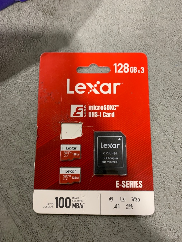 Photo 1 of Lexar MicroSDXC UHS-I Card 128gb x 3
