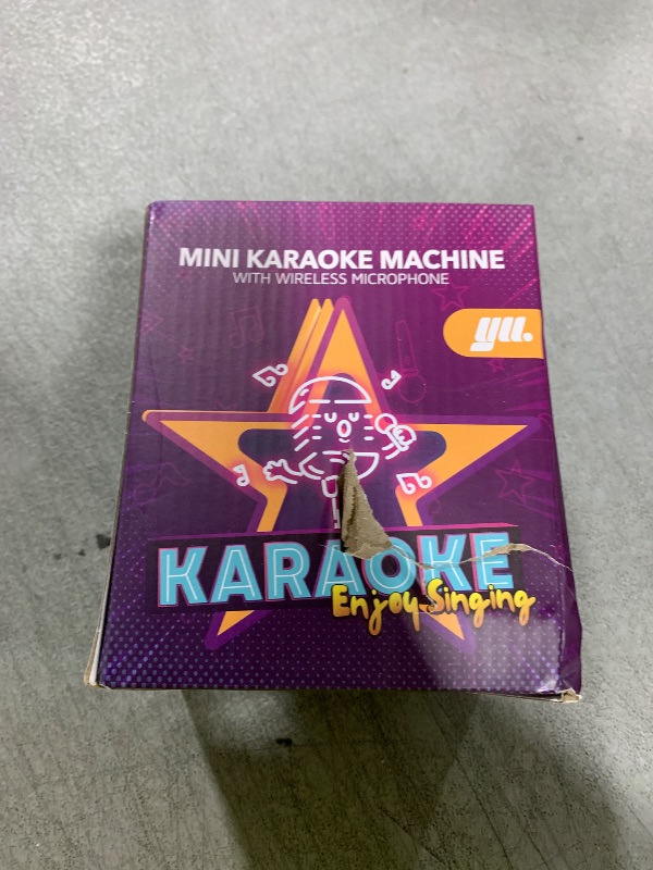 Photo 1 of YLL Mini Karaoke Machine for Kids Adults, Portable Bluetooth Speaker with 2 Wireless Microphones, Birthday Gifts Toys for Girls Boys Ages 3, 4, 5, 6, 7, 8, 9,10,11,12+ Years Old Toddler (Yellow)