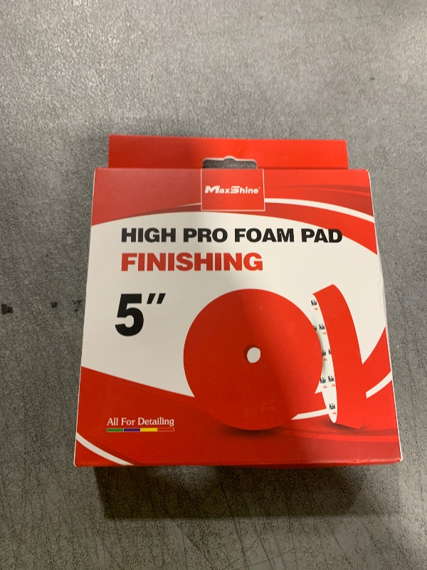 Photo 1 of Maxshine 5.2" Universal High Foam Finishing Polishing Pad with Center Hole – for Heavy Defect Removal – Professional Foam Pad for Car Detailing & Paint Refinement