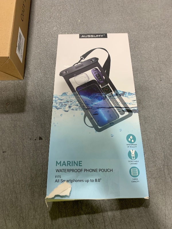 Photo 1 of 4 Pack 10.5“ Large Waterproof Phone Pouch - Underwater Clear Cell Holder - Universal Water Proof Dry Bag with Neck Lanyard for iPhone 16 Pro Max Samsung Galaxy with Heavy Case for Beach Swimming Pool