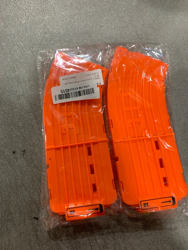 Photo 1 of BOROLA 10 Darts Curved Magazine Quick Reload Clip Compatible for Nerf Elite (Orange, 2Pcs)