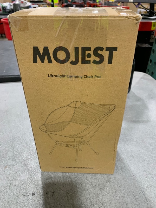 Photo 1 of Mojest Portable Camping Chair – Compact Lightweight Folding Chair for Adults, Supports 330 lbs – Ideal for Backpacking Hiking, Fishing, Beach, Picnic & Lawn (Black)