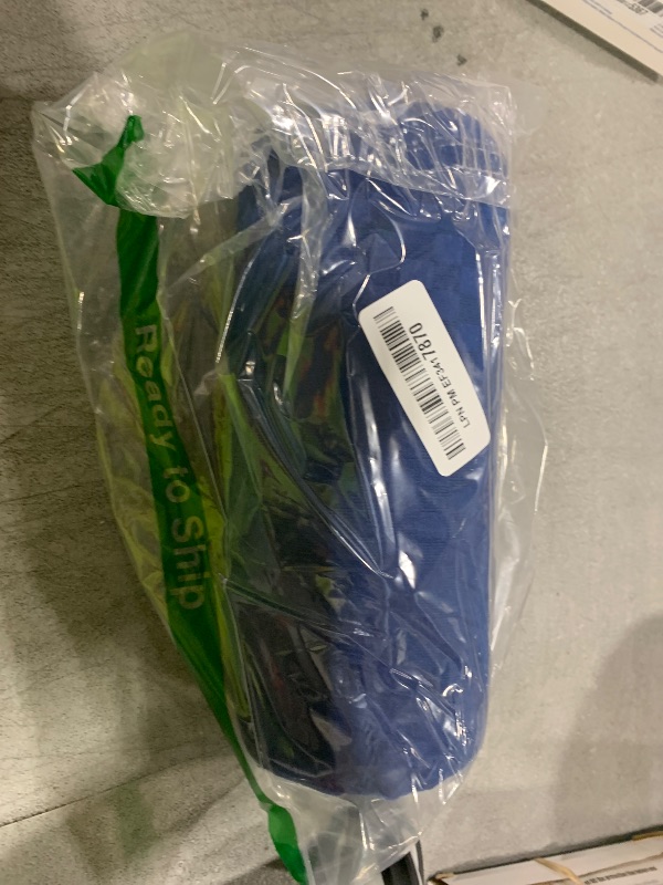 Photo 1 of Lumbar Roll Pillow for Lower Back, Lumbar Support Foam Roll Cushion with Pillowcase and Upgraded Strap for Office, Chair, Car, Seat Pain Relief & Improving Posture (Dark Blue, Short-11*4.3'')