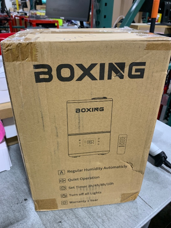 Photo 1 of BOXING Warm and Cool Mist Humidifiers for Bedroom Large Room Home, Air Humidifier with Remote, Top Fill Ultrasonic Diffuser Humidifier with humidistat,Quiet Sleep Bedside Nightstand,Timer,Filter,4.5L