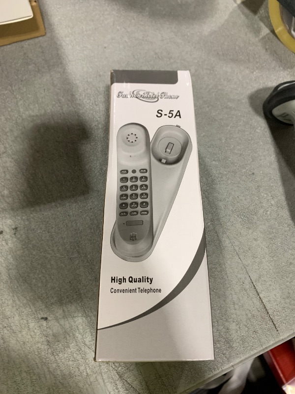 Photo 1 of Corded Phone for Home, Durable landline Phone with Large Buttons for Seniors, Versatile Mini Phone for The Home, Office, and More(White)