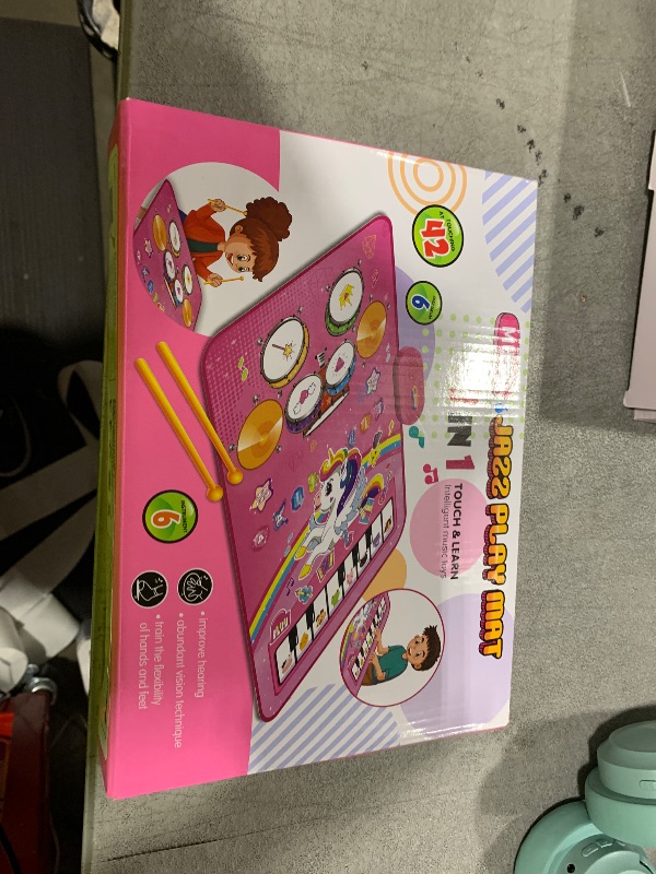 Photo 1 of Toys for 1 Year Old Girl Gifts: Baby Music Mat Toddler Toys Age 1-2 - 3 in 1 Piano Drum Animal Touch Unicorn Toy - Infant Musical Toy 12-18 Months Babies Birthday Easter Gifts for 1 2 3 Year Old Girls