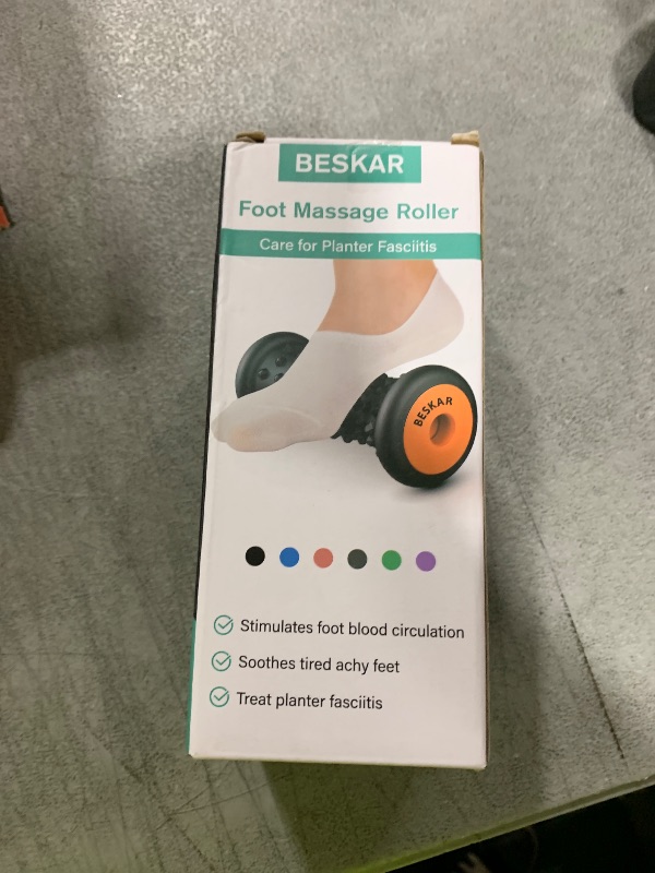 Photo 1 of BESKAR Foot Massager Roller for Plantar Fasciitis Relief, Portable, Deep Tissue Muscle Massage, Foot Arch and Heel Pain, Reflexology Tool