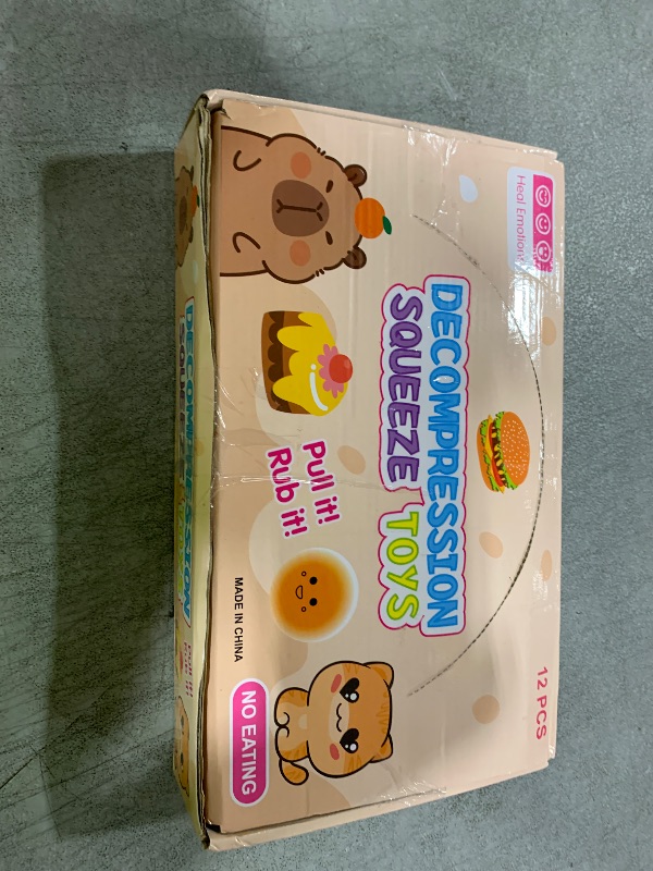 Photo 1 of 36 Pcs Capybara Squeeze Toys Sensory Capybara Stress Toys Including Soft Capybara Toys Custom Card Organza Bag, Positive Squeeze Stress Balls, Cute Animal Squeeze Toys for Children Adults