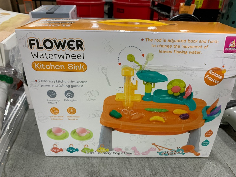 Photo 1 of STBEIMEIMY Kids Play Sink with Running Water,Mini Water Table for Toddlers 1-3, Upgraded Faucet and Play Dishes,Children Electric Dishwasher Playing Toy,Kitchen Sensory Toy Sets for Girls and Boys