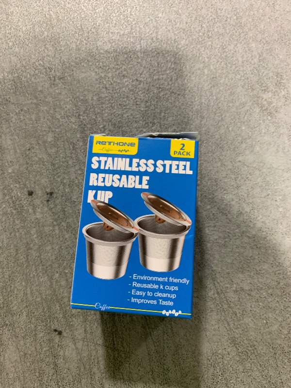 Photo 1 of RETHONE K Cup Reusable Coffee Pods, Stainless Steel Reusable K Cups Compatible with Keurig 1.0 & 2.0 Coffee Machines Brewers Refillable K Cups (2 Pack)